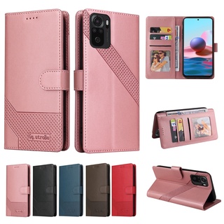 เคสโทรศัพท์หนังแบบฝาพับพับได้สําหรับ Xiaomi Redmi Note 10 10T 5G K40 Pro Note 10 Note 9 Pro Max 10S 9S