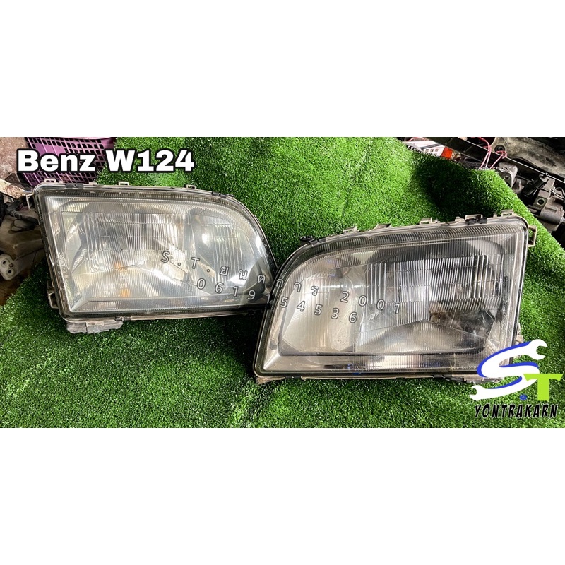 ชุดไฟหน้า ของแท้ มือ2 Benz W124