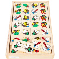 1142 โดมิโนแมลง ,ของเล่นไม้, ของเล่นเสริมพัฒนาการ, ของเล่นเด็ก, สื่อการสอน