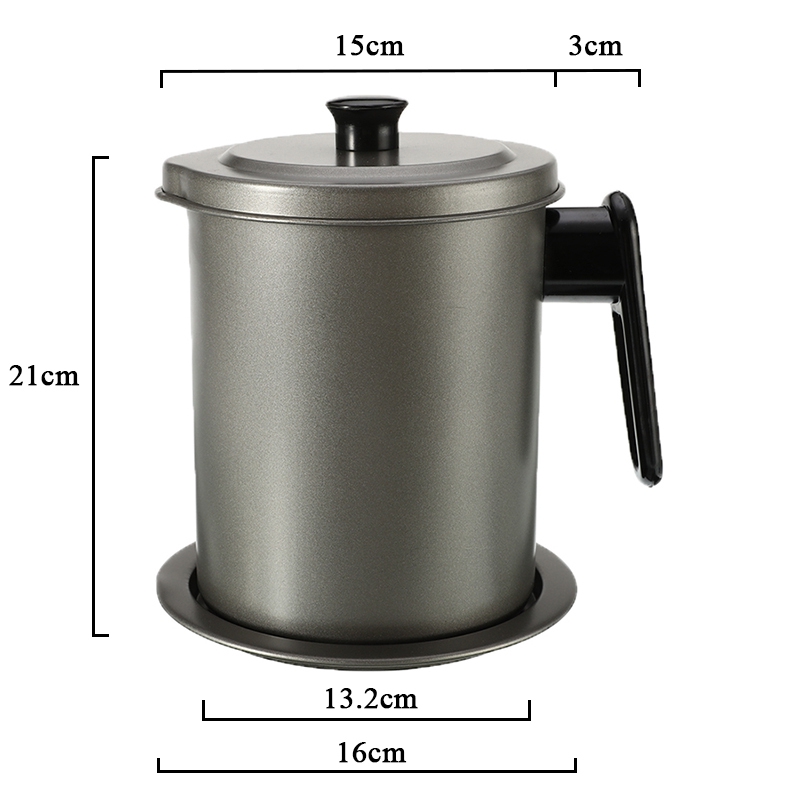 หม้อกรองน้ำมัน หม้อเก็บน้ำมัน พร้อมตะแกรงกรอง ขนาด 1.7L / 1.4L