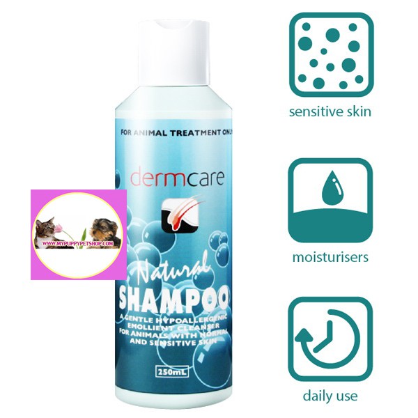 Dermcare Natural Shampoo 250 ml แชมพูสูตรอ่อนโยน สุนัข-แมว