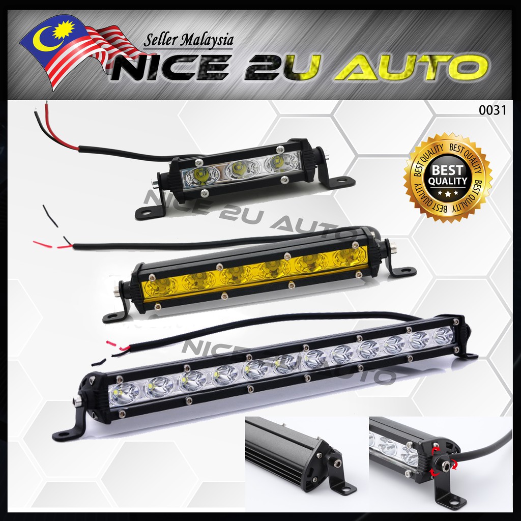 9W/18W/36W กันน้ํา Spot Beam Work Light Bar Slim LED