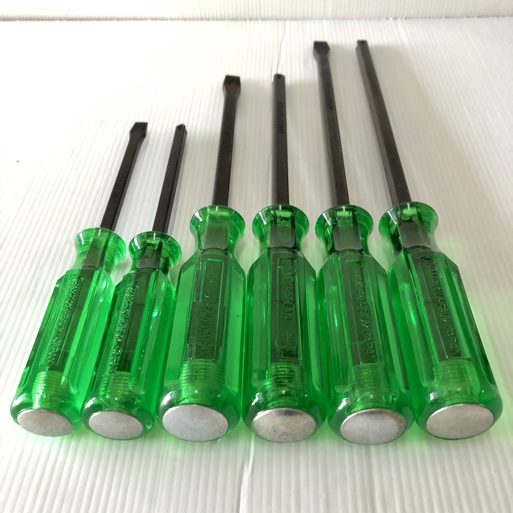 ไขควงตอก ด้ามทะลุ แฉก แบน 4นิ้ว, 6นิ้ว, 8นิ้ว Champion Heavy japan เหล็กชุบแข็ง ไขควงแฉก ไขควงแบน ไขควงยาว หัวแฉก หัวแบน