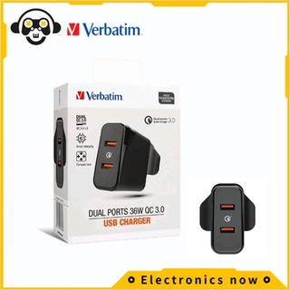 พอร์ตคู่แบบต่อคำ 36w qc3.0 type-c charger Verbatim Dual Ports 36W QC3.0 type-c charger