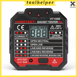 HABOTESE Advanced GFCI ตัวซ็อกเก็ตตรวจสอบไฟฟ้า แบบอัตโนมัติ