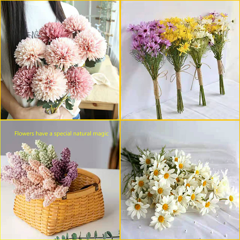 (พร้อมส่ง 3 ชนิด) ช่อดอกไม้ประดิษฐ์ ดอกไม้ปลอม สำหรับตกแต่งบ้าน งานแต่งงาน สำหรับตกแต่งเฟอร์นิเจอร์ งานแต่งงาน เทศกา