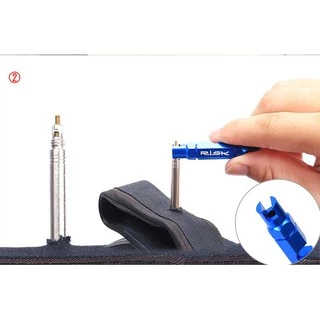 TOOPRE 3 in 1 เครื่องมือขัน ใส่/ถอด วาล์วลมจักรยาน ทั้งแบบ Schrader and Presta Valve ,Tubeless and Tubed Tires (สีดำ)