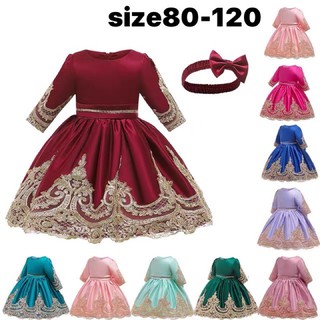 ชุดราตรีเด็กเล็กหรูหราsize80-120