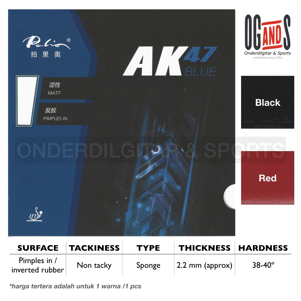 Palio AK-47 40+ BLUE max - ยางปิงปอง