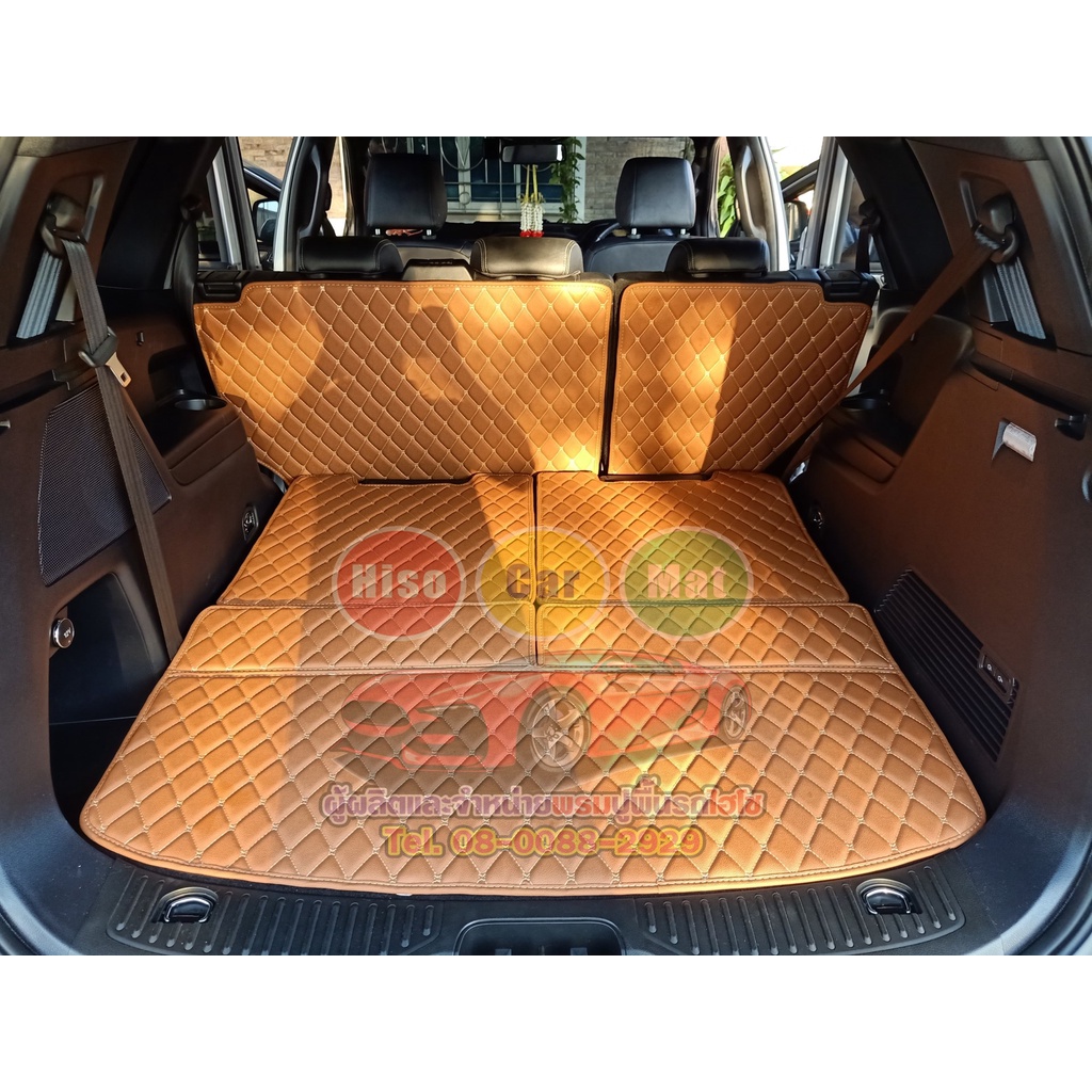 Ford Everest พรม5ชิ้นท้าย ได้พรมหนังปิดเบาะหลังแถว2+ปิดเบาะหลังแถว3+พรมปูท้าย1ชิ้น *ต้องแจ้งปีรถและเบาะปรับมือหรือไฟฟ้า*