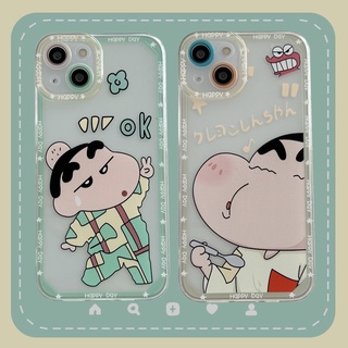 Cartoon Case for Samsung Note20 S22 S21 Ultra S20 Plus S21fe S20fe S21plus A71 A51 A21s A11 M11 A50 A30 A20 A20S A10S J7 J5 J4 Prime Crayon Shin Chan Transparent Soft Phone Case