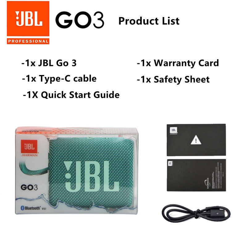 ลำโพงบลูทูธJBL GO3 มีประกันร้าน 1 ปี บลูทูธไร้สาย ลำโพงไร้สายซับวูฟเฟอร ...