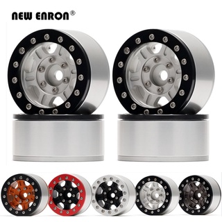 4pc CNC Alloy 45mm 1.55 "Badlock Wheels Rim สำหรับ 1/10 RC Crawler รถ MN98 Axial Yeti Wraith Off-Road TF2 Tamiya CC01 LC70 LC80 RC4WD