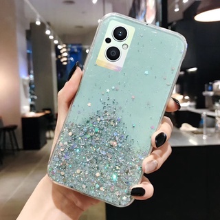 2022 Ready Stock เคส OPPO Reno7 Z 5G New Fashion TPU Bling Transparent Soft Case Starry Sky Cover for Reno7Z เคสโทรศัพท์