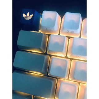 ADIDAS, LV KEYCAPS keycaps translucent Back lit keycap logo Mechanical keyboard  for ESC symbol  R4 Height