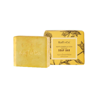 Kaff & Co. Safflower & Cica Soothing Soap Bar 125 g สบู่อาบน้ำดอกคำฝอยและใบบัวบก - ผิวแพ้ง่าย ผดผื่น สิวที่แผ่นหลัง