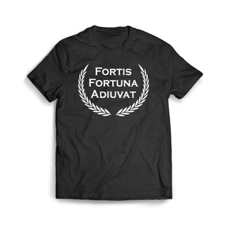 เสื้อผ้าผชเสื้อยืด ลาย Fortuna Adiuvat Latin FortisS-5XL