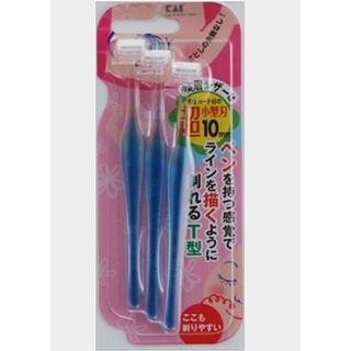 KAI Petite Mini-T Grooming for eyebrow Safety Razors 3 ชิ้น มีดโกนคิ้ว 10 mm. สีน้ำเงิน