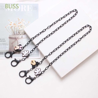 BLISS Cute Face Cover Necklace Neck Straps protection Cord Holders Glasses Chain Anti-lost Mouse Hold Straps Cartoon Black Girls Acrylic Chain