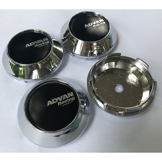 สีโครเมี่ยม NEW 4 ชิ้น 62 มิล Racing ADVAN แอดแวน เรสซิ่ง ฝา…