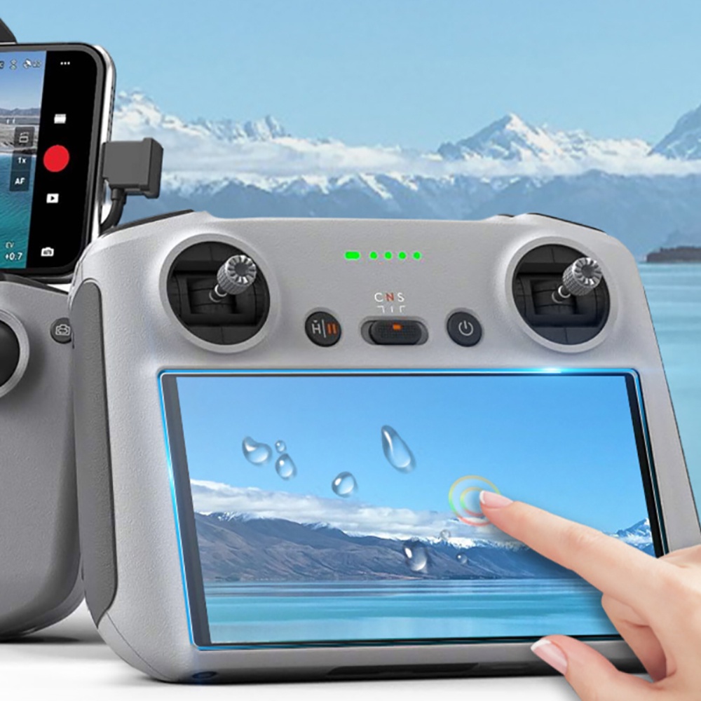 2pcs ฟิล์มนิรภัยสําหรับ DJI Flip/ Air3S/Mini 4 Pro/Air3 RC2 /Mini3 Pro RC2 พร้อมหน้าจอรีโมทคอนโทรล HD กระจกนิรภัยป้องกันฟิล์มสําหรับ Mini 3 Pro อุปกรณ์เสริม