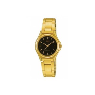 ﻿CASIO นาฬิกาผู้หญิง LTP-1130N-1ARDF - ฺBlack/Gold