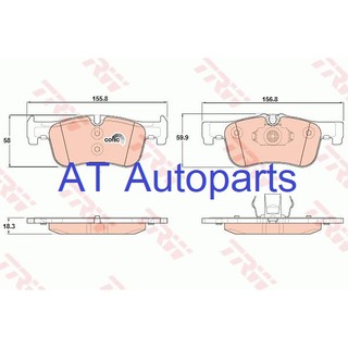 🔥ใช้ATAU132ลดเพิ่ม 120บาท🔥ผ้าเบรคชุดหน้า BMW S1 F20F21 114I 116I 114D 116D 1.6L 2.0L 2011 GDB 1935 ราคาขายต่อชุด