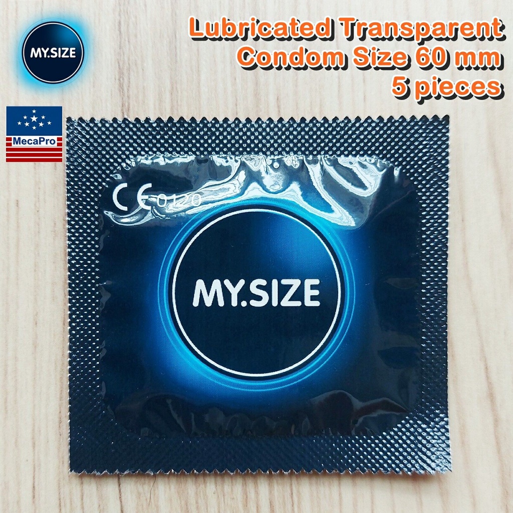 MY SIZE Lubricated Transparent Condom Size 60 mm