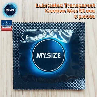 MY SIZE Lubricated Transparent Condom Size 60 mm ถุงยางอนามัย ขนาด 60มม. คอนดอม Condoms จากเยอรมันนี MY.SIZE MYSIZE