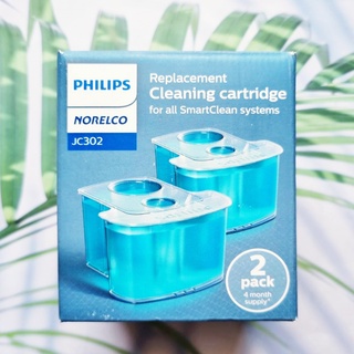 (Philips®) Norelco Replacement Cleaning Cartridge JC302/52 ฟิลิปส์ ตลับน้ำยาทำความสะอาด สำหรับหัวโกน เครื่องโกนหนวดไฟฟ้า