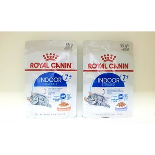 Royal Canin Indoor Sterilised 7+ Gravy เกรววี่ / Jelly เจลลี่ รอยัลคานิน อาหารเปียก แมวสูงวัย แมวแก่ เลี้ยงในบ้าน 7+