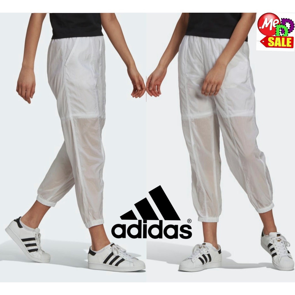ADIDAS - ใหม่ กางเกงทรงหลวมน้ำหนักเบา ใส่อกกำลังกายหรือลำลอง Adidas ORIGINALS Adicolor Ripstop Track Pants H11419