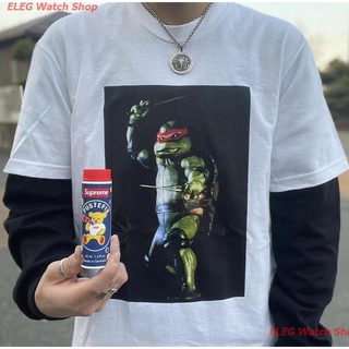 เสื้อยืดยอดนิยม Supreme 21SS Teenage Mutant Ninja Turtles Tee Short Sleeve Mens Oversize Womens New Round Neck T-shirt