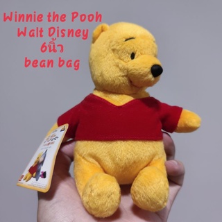 #ตุ๊กตา #หมีพูห์ #6นิ้ว #Bear #ป้ายห้อย #WaltDisney #ก้นถ่วง #BeanBag #ลิขสิทธิ์แท้ #Disney #Winnie #the #Pooh