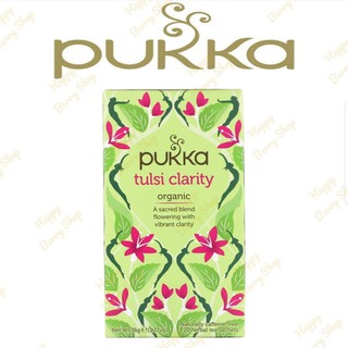 ชา PUKKA Organic Herbal Tea 🍃⭐TULSI CLARITY⭐🍵 ชาสมุนไพรออแกนิค ชาอังกฤษเพื่อสุขภาพ 1 กล่องมี 20 ซอง