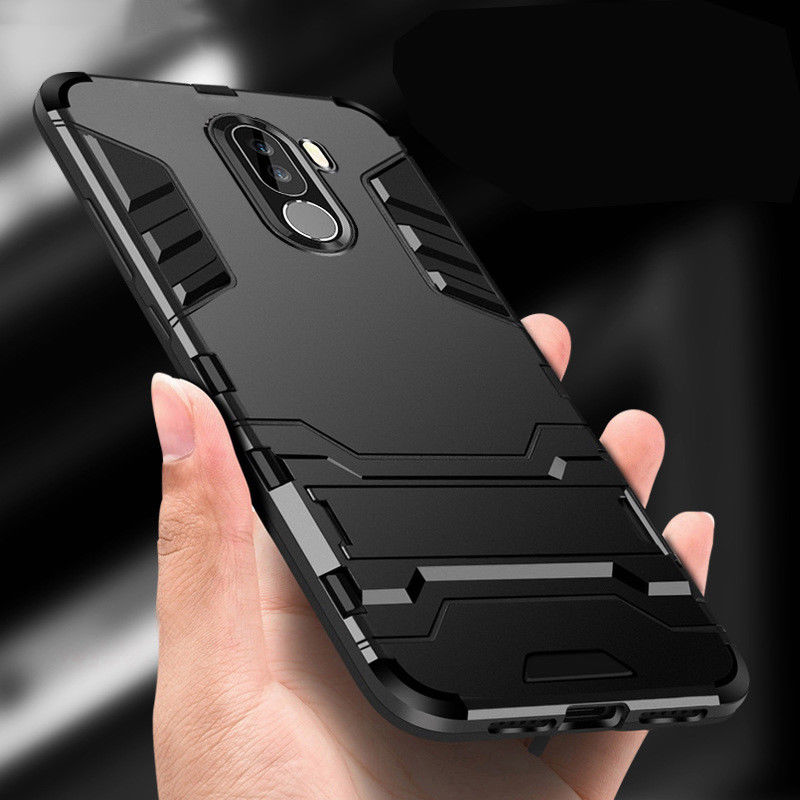 สําหรับ Xiaomi Pocophone F1 Hybrid Dual Layer ทนทานกันกระแทก Kickstand ฝาครอบโทรศัพท ์ ป ้ องกัน