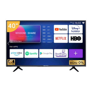 (ใช้โค้ดลดเพิ่ม4659.-) Worldtech ทีวี 40 นิ้ว Android Smart TV แอนดรอย สมาร์ททีวี HD Ready ฟรีสาย HDMI (2xUSB, 3xHDMI) Netflix YouTube Internet Wifi Games เกมส์ ราคาถูกๆ ราคาพิเศษ (ผ่อนชำระ 0%) ประกันสินค้า 1 ปีเต็ม ภาพคมชัด ความละเอียด HD