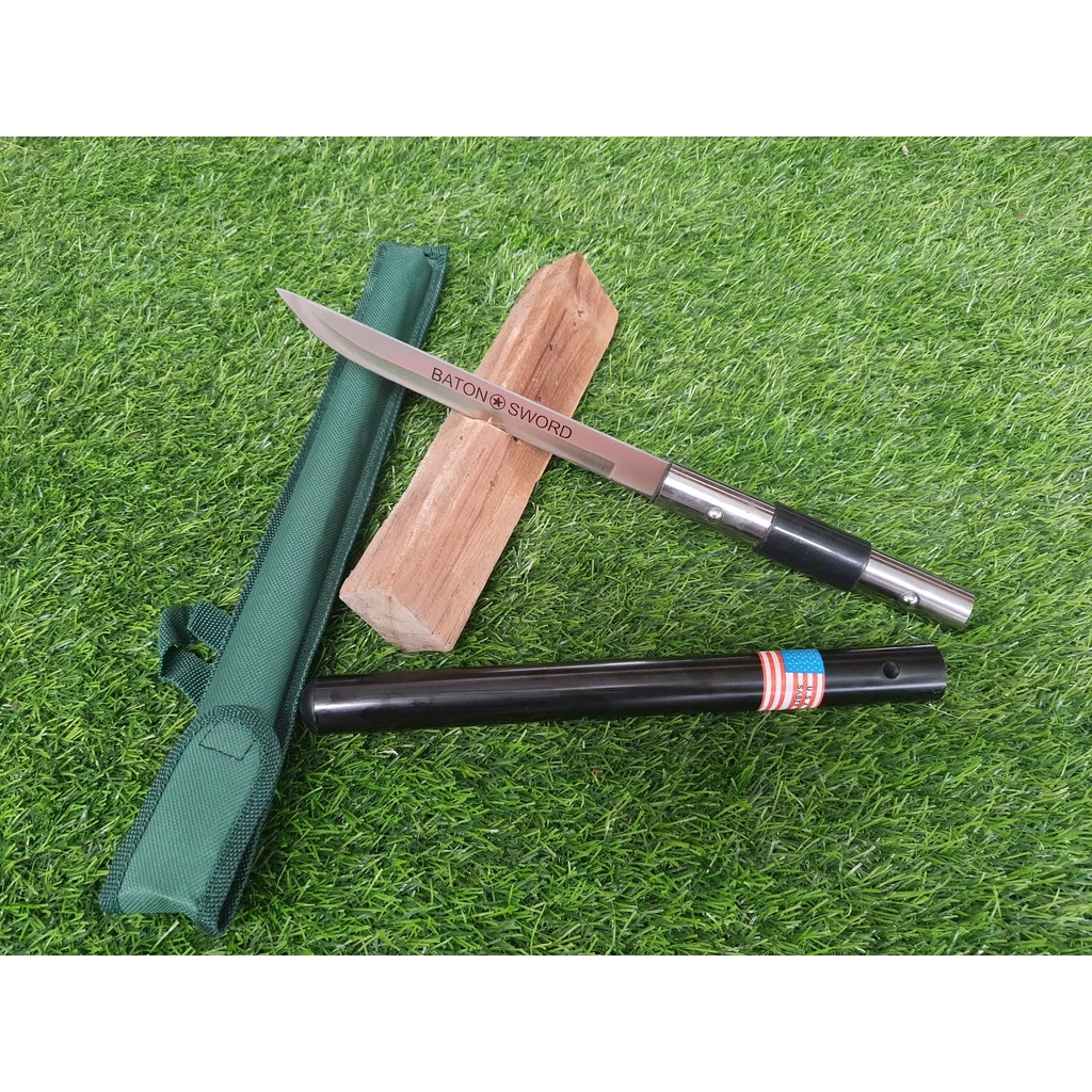 กระบอง มีดสำหรับนักเดินป่าขนาด 20 นิ้ว กับ 34 นิ้ว BATON SWORD ต่อด้ามได้ มาพร้อมซองผ้าไนล่อนสีดำ