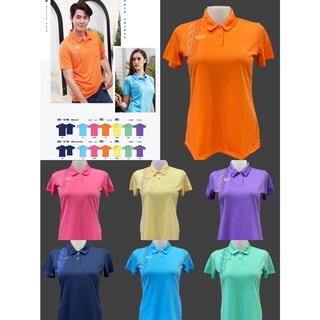 Grand sport 12-783 เสื้อโปโลผู้หญิงคอปก ผ้า T-SPUNมี 7สีลิ้งนี้มีสีกรม,บานเย็น,ฟ้า,ส้ม