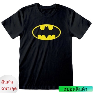 ใหม่ เสื้อยืด ผ้าฝ้าย พิมพ์ลายโลโก้แบทแมน สีเหลือง สีดํา ใส่สบาย 2022