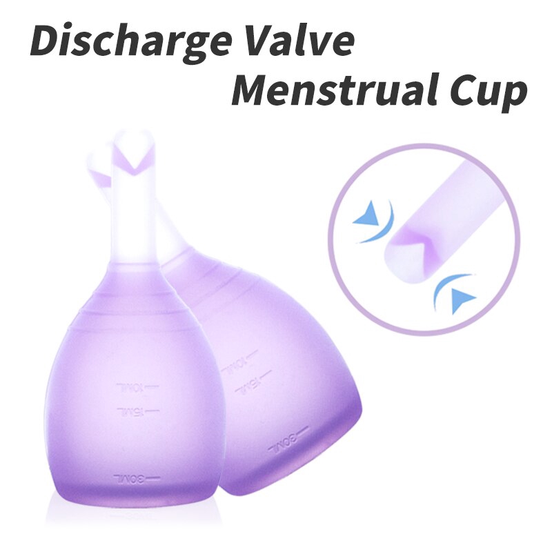 ถ้วยประจําเดือนซิลิโคนวาล์ว Lady Discharge Copa ถ้วยอนามัยสุขอนามัยผู้หญิง