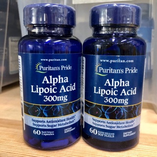 Puritan’s Pride 8v ALA ขาวสุด Alpha Lipoic Acid 300mg 60capsules/60softgels ลดริ้วรอย ต้านอนุมูลอิสระใหญ่สุดถูกสุดในไทย