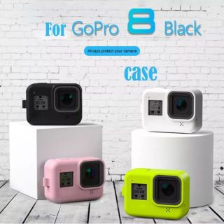 GOPRO HERO 8 เคสซิลิโคนป้องกันเต็มรูปแบบสำหรับ GoPro HERO 8 Silicone พร้อมสายคล้องมือซิลิโคน