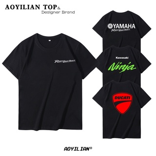 เสื้อยืดโอเวอร์ไซส์หัวรถจักรเครื่องจักรกลหนัก KAWASAKI KAWASAKI Ninja แขนสั้นรถจักรยานยนต์เสื้อยืดผู้ชายและผู้หญิง Club