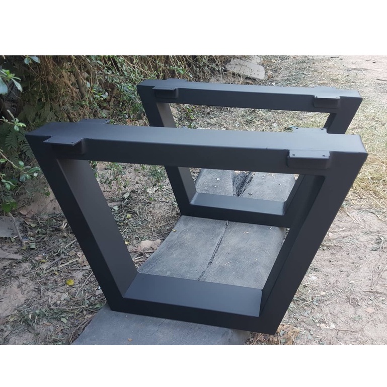 MPT-Steel ขาโต๊ะเหล็กสำเร็จรูป ทรง ZX Model 1คู่ (2ขา) สีดำด้าน ทำจากเหล็กกัลวาไนท์ แข็งแรง ทนทาน กันสนิมม