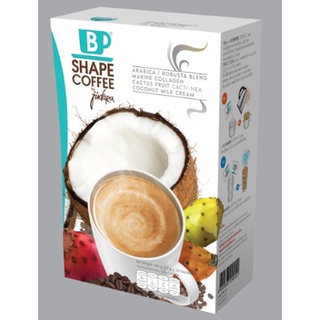 กาแฟจินตหรา กาแฟB Shape Coffee Marine Collagen Plus บีเชฟ คอฟฟี่ สูตรเพิ่มคอลลาเจน ไขมันต่ำ บรรจุ 10 ซอง (6 กล่อง)