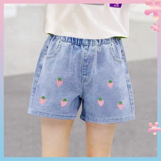 Summer boys and girls denim shorts childrens shorts girls shorts baby outer wear hot pants thin medium and large childrens shorts