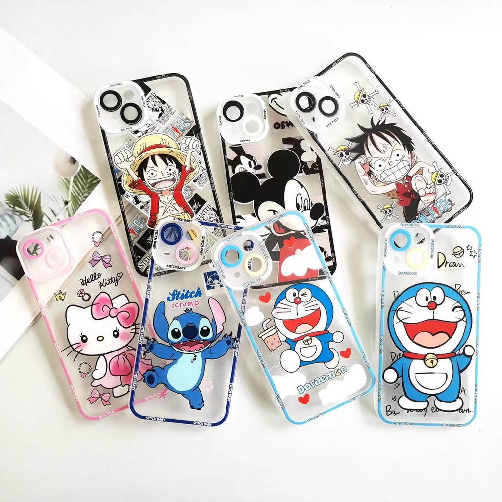 เคสโทรศัพท์ TPUขอบเหลี่ยม แบบนิ่มลายน่ารักเคสลายการ์ตูนสําหรับรุ่น VIVO Y12S-Y12A-Y20-Y12-Y15-Y17-Y72