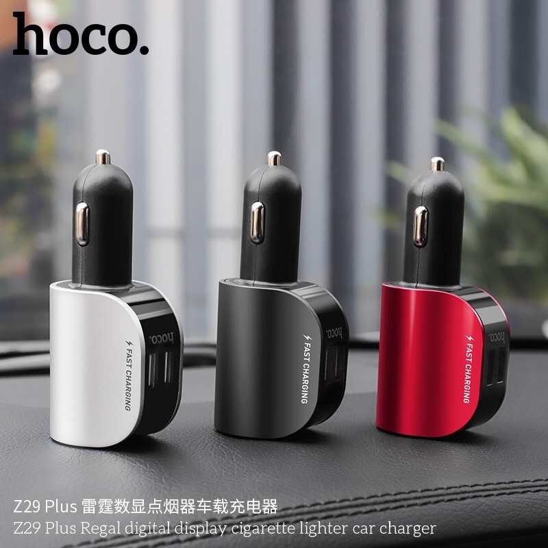 ที่ชาร์จรถในรถยนต์ 2USB พร้อมจอ LED (ของแท้) HOCO รุ่น Z29Plus