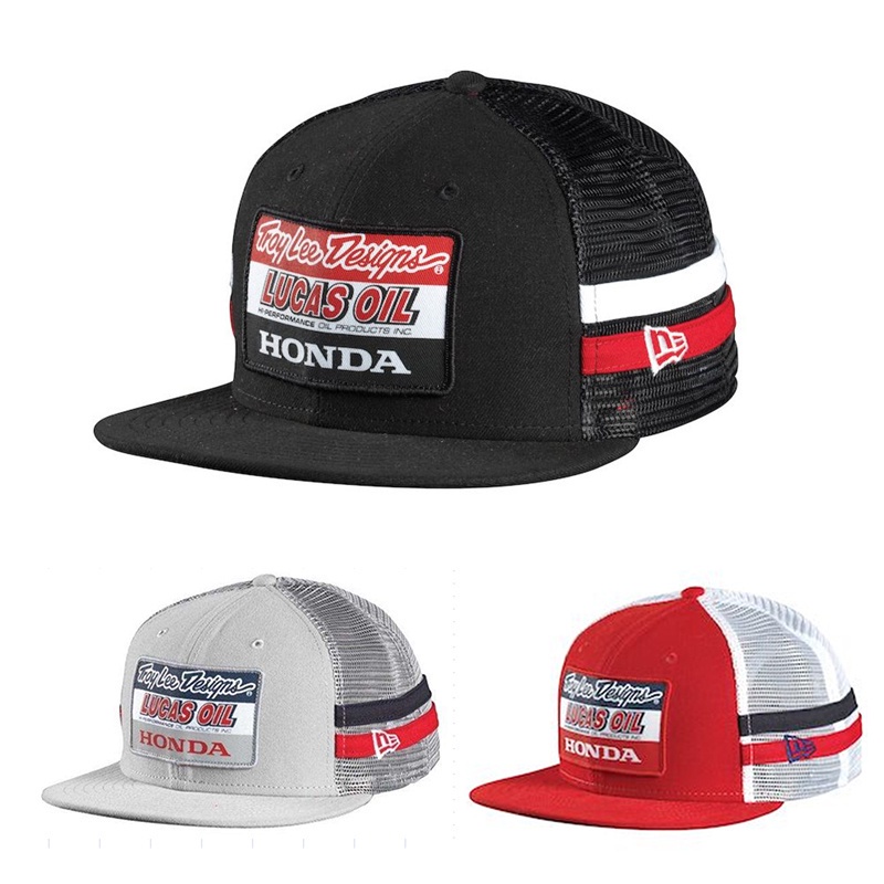 Troy Lee Designs LUCAS OIL HONDA Motor Racing Team cap New Era TLD หมวก Snapback รถจักรยานยนต ์